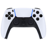 eXtremeRate Replacement D-pad R1 L1 R2 L2 Triggers Share Options Face Buttons, Chrome Black Full Set Buttons Compatible with ps5 Controller BDM-030/040 - Controller NOT Included - JPF2008G3