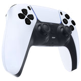 eXtremeRate Replacement D-pad R1 L1 R2 L2 Triggers Share Options Face Buttons, Chrome Black Full Set Buttons Compatible with ps5 Controller BDM-030/040/050 - Controller NOT Included - JPF2008G3