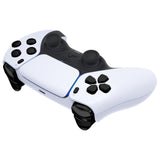 eXtremeRate Replacement D-pad R1 L1 R2 L2 Triggers Share Options Face Buttons, Chrome Black Full Set Buttons Compatible with ps5 Controller BDM-030/040/050 - Controller NOT Included - JPF2008G3