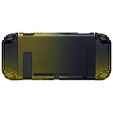 PlayVital Gradient Black Yellow Cover for NS Switch Console, NS Joycon Handheld Controller Separable Protector Hard Shell, Soft Touch Customized Dockable Protective Case for NS Switch - NTP348