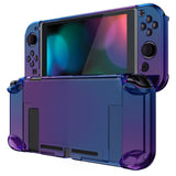 PlayVital Gradient Translucent Bluebell Cover for NS Switch Console, NS Joycon Handheld Controller Separable Protector Hard Shell, Soft Touch Customized Dockable Protective Case for NS Switch - NTP347