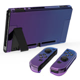 PlayVital Gradient Translucent Bluebell Cover for NS Switch Console, NS Joycon Handheld Controller Separable Protector Hard Shell, Soft Touch Customized Dockable Protective Case for NS Switch - NTP347