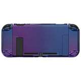 PlayVital Gradient Translucent Bluebell Cover for NS Switch Console, NS Joycon Handheld Controller Separable Protector Hard Shell, Soft Touch Customized Dockable Protective Case for NS Switch - NTP347