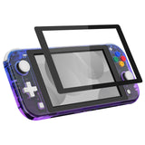 eXtremeRate Gradient Translucent Bluebell DIY Replacement Shell for Nintendo Switch Lite, NSL Handheld Controller Housing with Screen Protector, Custom Case Cover for Nintendo Switch Lite - DLP317