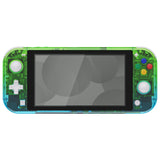eXtremeRate Gradient Translucent Green Blue DIY Replacement Shell for Nintendo Switch Lite, NSL Handheld Controller Housing with Screen Protector, Custom Case Cover for Nintendo Switch Lite - DLP319
