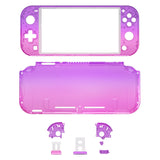 eXtremeRate Gradient Translucent Purple Rose Red DIY Replacement Shell for Nintendo Switch Lite, NSL Handheld Controller Housing with Screen Protector, Custom Case Cover for Nintendo Switch Lite - DLP318
