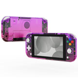 eXtremeRate Gradient Translucent Purple Rose Red DIY Replacement Shell for Nintendo Switch Lite, NSL Handheld Controller Housing with Screen Protector, Custom Case Cover for Nintendo Switch Lite - DLP318