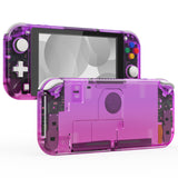 eXtremeRate Gradient Translucent Purple Rose Red DIY Replacement Shell for Nintendo Switch Lite, NSL Handheld Controller Housing with Screen Protector, Custom Case Cover for Nintendo Switch Lite - DLP318