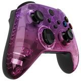 eXtremeRate Gradient Translucent Purple Rose Red Replacement Front Housing Shell for Xbox Series X Controller, Custom Cover Faceplate for Xbox Series S Controller - Controller NOT Included - FX3P354