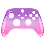 eXtremeRate Gradient Translucent Purple Rose Red Replacement Front Housing Shell for Xbox Series X Controller, Custom Cover Faceplate for Xbox Series S Controller - Controller NOT Included - FX3P354