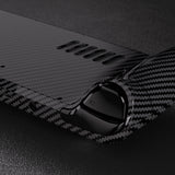eXtremeRate Replacement Graphite Carbon Fiber Pattern Full Set Shell with Buttons for Steam Deck Console - QESDS002
