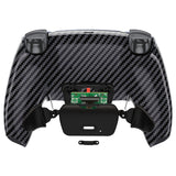 eXtremeRate Graphite Carbon Fiber Pattern Back Paddles Remappable RISE Remap Kit for PS5 Controller BDM-030/040, Upgrade Board & Redesigned Back Shell & Back Buttons Attachment for PS5 Controller - Controller NOT Included - XPFS2002G3