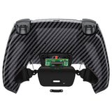 eXtremeRate Graphite Carbon Fiber Pattern Back Paddles Remappable RISE Remap Kit for PS5 Controller BDM-030, Upgrade Board & Redesigned Back Shell & Back Buttons Attachment for PS5 Controller - Controller NOT Included - XPFS2002G3