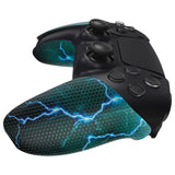 PlayVital Green Storm Thunder Anti-Skid Sweat-Absorbent Controller Grip for PS5 Controller - PFPJ128