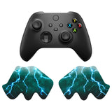 PlayVital Green Storm Thunder Anti-Skid Sweat-Absorbent Controller Grip for Xbox Series X/S Controller, Professional Textured Soft Rubber Pads Handle Grips for Xbox Series X/S Controller - X3PJ047