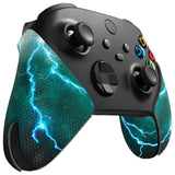 PlayVital Green Storm Thunder Anti-Skid Sweat-Absorbent Controller Grip for Xbox Series X/S Controller, Professional Textured Soft Rubber Pads Handle Grips for Xbox Series X/S Controller - X3PJ047