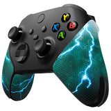 PlayVital Green Storm Thunder Anti-Skid Sweat-Absorbent Controller Grip for Xbox Series X/S Controller, Professional Textured Soft Rubber Pads Handle Grips for Xbox Series X/S Controller - X3PJ047