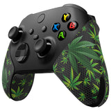 PlayVital Green Weeds Anti-Skid Sweat-Absorbent Controller Grip for Xbox Series X/S Controller, Professional Textured Soft Rubber Pads Handle Grips for Xbox Series X/S Controller - X3PJ045