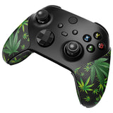 PlayVital Green Weeds Anti-Skid Sweat-Absorbent Controller Grip for Xbox Series X/S Controller, Professional Textured Soft Rubber Pads Handle Grips for Xbox Series X/S Controller - X3PJ045