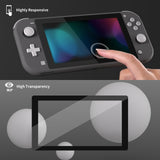 eXtremeRate 2 Pack Black Border Transparent HD Saver Protector Film, Tempered Glass Screen Protector for Nintendo Switch Lite [Anti-Scratch, Anti-Fingerprint, Shatterproof, Bubble-Free] - HL7HL709