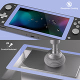 eXtremeRate 2 Pack Light Violet Border Transparent HD Saver Protector Film, Tempered Glass Screen Protector for Nintendo Switch Lite [Anti-Scratch, Anti-Fingerprint, Shatterproof, Bubble-Free] - HL715