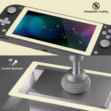 eXtremeRate 2 Pack Antique Yellow Border Transparent HD Saver Protector Film, Tempered Glass Screen Protector for Nintendo Switch Lite [Anti-Scratch, Anti-Fingerprint, Shatterproof, Bubble-Free] - HL733