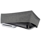 PlayVital Horizontal Dust Cover for ps5 Slim Disc Edition(The New Smaller Design), Nylon Dust Proof Protector Waterproof Cover Sleeve for ps5 Slim Console - Gray - HUYPFM002