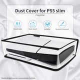 PlayVital Horizontal Dust Cover for ps5 Slim Disc Edition(The New Smaller Design), Transparent Dust Proof Protector Waterproof Cover Sleeve for ps5 Slim Console - HUYPFM003