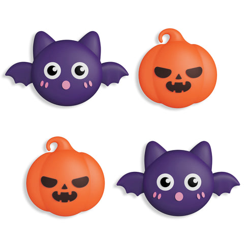 PlayVital Halloween Pumpkin Bat Cute Thumb Grip Caps for PS5/4 Controller, Silicone Analog Stick Caps Cover for Xbox Series X/S, Thumbstick Caps for Switch Pro Controller - PJM3031