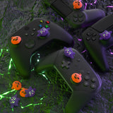 PlayVital Halloween Pumpkin Bat Cute Thumb Grip Caps for PS5/4 Controller, Silicone Analog Stick Caps Cover for Xbox Series X/S, Thumbstick Caps for Switch Pro Controller - PJM3031