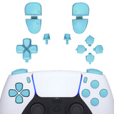 eXtremeRate Replacement D-pad R1 L1 R2 L2 Triggers Share Options Face Buttons, Heaven Blue Full Set Buttons Compatible with ps5 Controller BDM-030/040 - Controller NOT Included - JPF1011G3