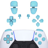 eXtremeRate Replacement D-pad R1 L1 R2 L2 Triggers Share Options Face Buttons, Heaven Blue Full Set Buttons Compatible with ps5 Controller BDM-030 - Controller NOT Included - JPF1011G3