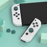 PlayVital Switch Joystick Caps, Switch Lite Thumbstick Caps, Silicone Analog Cover for Joycon of Switch OLED, Thumb Grip Rocker Caps for Nintendo Switch & Switch Lite - Hunter Green - NJM1191