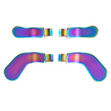 eXtremeRate 4 pcs Metalic Rainbow Aura Blue & Purple Replacement Stainless Steel Paddles for Xbox One Elite Controller Seies 2 - IL319