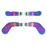 eXtremeRate 4 pcs Metalic Rainbow Aura Blue & Purple Replacement Stainless Steel Paddles for Xbox One Elite Controller Seies 2 - IL319