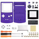 eXtremeRate IPS Ready Upgraded Purple GBC Replacement Shell Full Housing Cover w/ Buttons for Gameboy Color – Fit for GBC OSD IPS & Regular IPS & Standard LCD – Console & IPS Screen NOT Included - QCBP3014