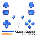 eXtremeRate Replacement D-pad R1 L1 R2 L2 Triggers Share Options Face Buttons, Chameleon Purple Blue Full Set Buttons Compatible with ps5 Controller BDM-030/040/050 - Controller NOT Included - JPF1001G3