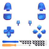 eXtremeRate Replacement Full Set Buttons for PS5 Controller BDM-030/040/050/060 - Chameleon Purple Blue - JPF1001G3