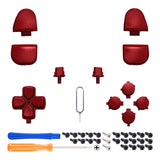 eXtremeRate Replacement D-pad R1 L1 R2 L2 Triggers Share Options Face Buttons, Scarlet Red Full Set Buttons Compatible with ps5 Controller BDM-030/040/050 - Controller NOT Included - JPF1003G3