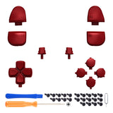 eXtremeRate Replacement Full Set Buttons for PS5 Controller BDM-030/040/050/060 - Scarlet Red - JPF1003G3