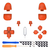 eXtremeRate Replacement D-pad R1 L1 R2 L2 Triggers Share Options Face Buttons, Orange Full Set Buttons Compatible with ps5 Controller BDM-030/040/050 - Controller NOT Included - JPF1004G3