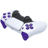 eXtremeRate Replacement D-pad R1 L1 R2 L2 Triggers Share Options Face Buttons, Purple Full Set Buttons Compatible with ps5 Controller BDM-030/040 - Controller NOT Included - JPF1007G3
