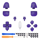 eXtremeRate Replacement D-pad R1 L1 R2 L2 Triggers Share Options Face Buttons, Purple Full Set Buttons Compatible with ps5 Controller BDM-030/040/050 - Controller NOT Included - JPF1007G3