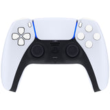 eXtremeRate Replacement D-pad R1 L1 R2 L2 Triggers Share Options Face Buttons, White Full Set Buttons Compatible with ps5 Controller BDM-030/040/050 - Controller NOT Included - JPF1008G3