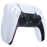 eXtremeRate Replacement D-pad R1 L1 R2 L2 Triggers Share Options Face Buttons, White Full Set Buttons Compatible with ps5 Controller BDM-030/040/050 - Controller NOT Included - JPF1008G3