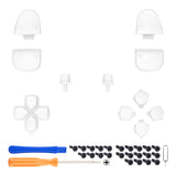 eXtremeRate Replacement Full Set Buttons for PS5 Controller BDM-030/040/050/060 - White - JPF1008G3