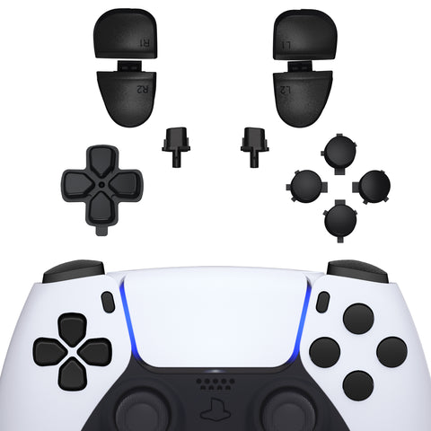 eXtremeRate Replacement D-pad R1 L1 R2 L2 Triggers Share Options Face Buttons, Black Full Set Buttons Compatible with ps5 Controller BDM-030 - Controller NOT Included - JPF1009G3