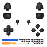 eXtremeRate Replacement Full Set Buttons for PS5 Controller BDM-030/040/050/060 - Black - JPF1009G3