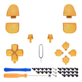 eXtremeRate Replacement D-pad R1 L1 R2 L2 Triggers Share Options Face Buttons, Caution Yellow Full Set Buttons Compatible with ps5 Controller BDM-030/040 - Controller NOT Included - JPF1010G3