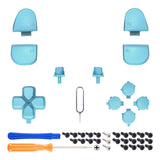 eXtremeRate Replacement D-pad R1 L1 R2 L2 Triggers Share Options Face Buttons, Heaven Blue Full Set Buttons Compatible with ps5 Controller BDM-030/040 - Controller NOT Included - JPF1011G3